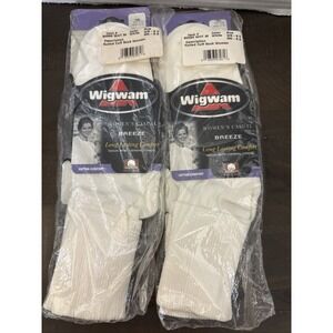 VTG Wigwam #60090 Womens White rolled Cuff Socks Size 6-10 2003 Cotton